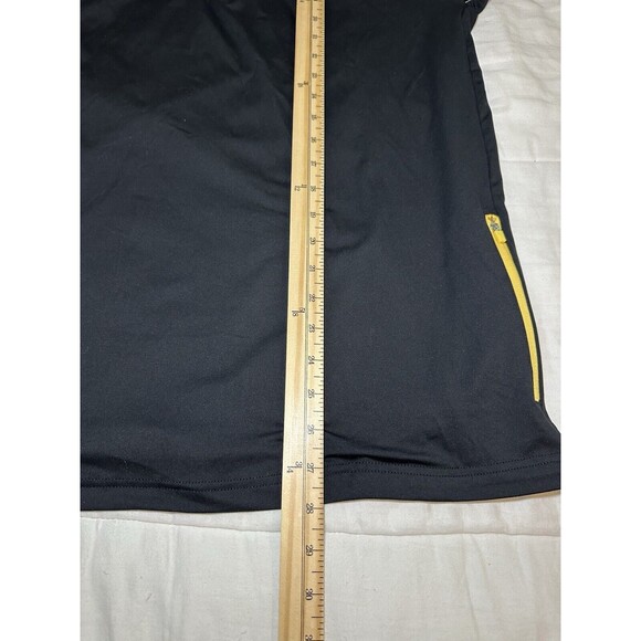 CHUBBIES Obsidian Black Yellow Quarter Zip Pullover Movementum Men's LARGE *NEW* - Picture 9 of 10